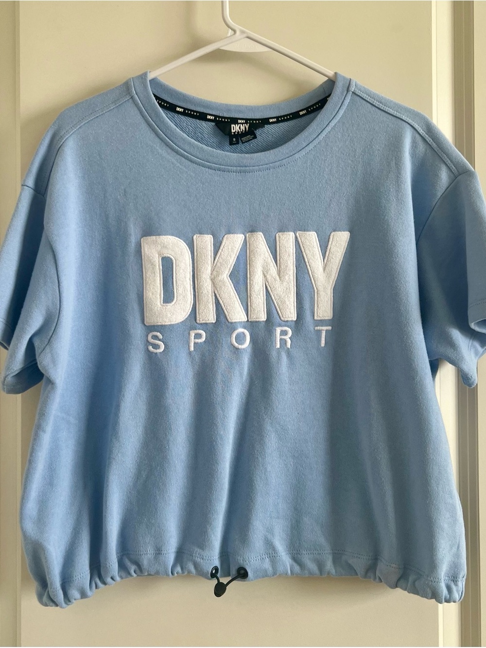 DKNY Sport Light Blue Logo Sweatshirt Top
